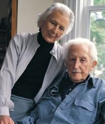 This picture shows Erik Erikson and his wife Joan. Erikson isbest known for:   A) proposing an influential theory of development that has eight stages over the lifespan, with each stage having a psychosocial conflict that has to be resolved. B) proposing a theory of moral development with three distinct levels, each level having two stages that represent different degrees of moral reasoning. C) proposing the notion of the zone of proximal development, which refers to the gap between what children can accomplish on their own and what they can accomplish with the help of others who are more competent. D) proposing that children progress through four distinct cognitive stages of development, and each stage marks a shift in how they think and understand the world.