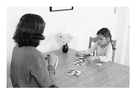 The psychologist in this picture is administering a nonverbal subtest of an intelligence test to a 6-year-old girl. This test is called _____ and was developed by _____.   A) Raven's Progressive Matrices Test; John Raven B) Wechsler Intelligence Scale for Children (WISC) ; David Wechsler C) Stanford-Binet Intelligence Scale; Lewis Terman D) Wechsler Preschool and Primary Scale of Intelligence (WPPSI) ; David Wechsler