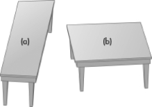 The Chapter 3 prologue story was about a man named Mike May, who recovered partial vision in one eye after being completely blind for over 40 years. After regaining partialvision, how did Mike respond to the image shown below?   A) Unlike most people, Mike thought tabletop (b)  was longer. B) Like most people, Mike thought tabletop (a)  was longer. C) Mike thought the two tabletops were of identical size and shape. D) Mike failed to perceive the separation between the two tables and saw the image as a misshaped  T. 