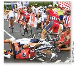 This picture shows a bicycle accident. The cyclist who has had the mishap is likely to blame the incident on external factors,such as having to swerve to avoid a pothole, rather than oninternal factors, such as his own carelessness or inattention. This tendency to distance ourselves from our failures is called:   A) the self-effacing bias. B) hindsight bias. C) prosocial behavior. D) the self-serving bias.