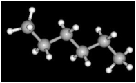 Consider the image below which shows a model of the compound known as hexane. The large spheres represent carbon and the smaller spheres represent hydrogen.   -The total number of bonding electron pairs in hexane is____________.