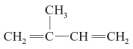 The following molecule is the isoprene monomer obtained from natural rubber decomposition.  