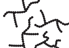 The following is a depiction of cross-linking in a polymer.  