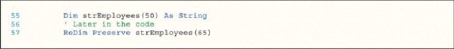 As shown in the accompanying figure,the ____ keyword will save existing data when resizing an array to a larger size.   A)  Preserve B)  Dim C)  As D)  ReDim