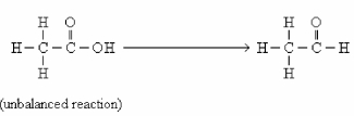 In this reaction, the carbon is .   A)  oxidized B)  reduced C)  neutralized D)  hydrolyzed