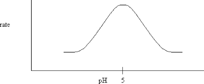 The following pH dependence was found for the activity of a certain enzyme-catalyzed reaction.   If it is known that the only two ionizable residues in the active site are both glutamates, which conclusion can be drawn? A)  The glutamates have different microenvironments which cause their pK<sub>a</sub>ʹs to differ. B)  One of the glutamates must be amidated. C)  Both glutamates have a pK<sub>a</sub><sub> </sub>equal to 5.0. D)  Both glutamates are deprotonated during the reaction.