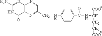 Which vitamin is shown below?   A)  vitamin C B)  thiamin vitamin B<sub>1</sub>)  C)  cobalamin vitamin B<sub>12</sub>)  D)  folate