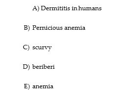 Match each of the following vitamins with an associate nutritional deficiency disease.   -Folate