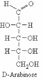 The structure of D-arabinose is shown below. How many stereoisomers are possible for this molecule including the one shown) ?   A)  one B)  four C)  six D)  eight