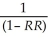 If the required reserve ratio is RR,the simple deposit multiplier is defined as A)    . B)    . C)    × change in bank reserves. D)    × change in bank reserves.