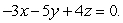 Consider the plane Find a normal vector to this plane.