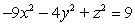 Classify the following surface as ellipsoid, elliptical paraboloid, hyperbolic paraboloid, hyperboloid of one sheet, hyperboloid of two sheets, or cone.