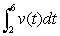 Explain in words what means if is velocity in miles/hour and t is time, in hours.
