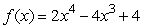 Consider the function .Is f increasing or decreasing at the point x = 0.5?