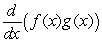 The table below gives values for functions f and g, and their derivatives. Find at x = 1.Round to 2 decimal places.