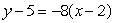 <strong>Given the following data about a function f(x), the equation of the tangent line at x = 5 is approximated by </strong> A) B) C) D)