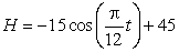 <strong>Temperatures in Town A oscillate daily between 30° F at 4am and 60° F at 4pm.The temperature in Town B is consistently 10° F colder than in Town A.What does the formula represent?</strong> A)Temperature in Town A, in terms of time where time is measured in hours from 4am. B)Temperature in Town B, in terms of time where time is measured in hours from 4am. C)Temperature in Town A, in terms of time where time is measured in hours from 4pm. D)Temperature in Town B, in terms of time where time is measured in hours from 4pm.