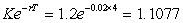A The formula is In this case and The correct answer is therefore A.
