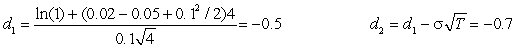 A The formula is In this case and The correct answer is therefore A.