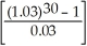     (1.03)   b)Total deposits = (3000)× 30 = $90 000.00  