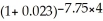 PMT = 4750,i = 0.092 ÷ 4 = 0.023,n = 5 × 12 = 60,c =   =   p =   - 1 = 0.0076083 The amount in the fund 7.75 years from now (annuity begins):   = 4750.00   = 4750.00(48.0273124)= $228 129.73 Today's balance: PV = 228129.73   = $112 729.41