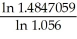 PV = 1650,i = 0.0951,n = 6 Maturity Value = 1650.00(1.0951)<sup>6</sup> = 1650.00(1.7247362)= 2845.81 Discount: FV = 2845.81,PV = 1916.75,i = 0.112 ÷ 2 = 0.056 n = = = = 7.253253 The discount date is 7.253253 × 6 = 43.52 months before the due date.