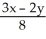 Solve and find the value of x,given:   =   and x + 5y = 38 A) x = 20 B) x = -9 C) x = 9.02 D) x = -17.16 E) x = 4.33