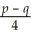 Solve: Q =   for p