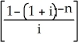 In the following equation:   = PMT   calculate n,if   = 75,000; PMT = 3500; i = 0.028
