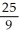 Solve: 2 -   x =   x +  