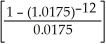 8380.00 = PMT   8380.00 = PMT(10.7395497) $780.29 = PMT Amortization Schedule (done using Excel):  