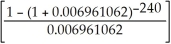 a)PV = 30 000.00; n = 20(12)= 240; i =   = 0.0425; I/Y = 8.5; P/Y = 12; C/Y = 2; c =   =   p =   =   - 1 = 0.006961062 30000 = PMT   30000 = PMT[116.4742048] PMT = $257.57 The number of outstanding payments after five years is 15(12)= 180 PV = 257.57   PV = $26 386.10 Programmed solution:     b)The outstanding balance of $26 386.10 is to be amortized the remaining 15 years. PV = 26 386.10; n = 15(12)= 180; i =   = 0.04; I/Y = 8; P/Y = 12; C/Y = 2; c =   =   p =   =   - 1 = 0.006558197 26386.10 = PMT   26386.10 = PMT[105.4682161] PMT = $250.18 Programmed solution:   c)At the end of the 3 year term the outstanding payments is 144. PV = 250.18   PV = $23 265.45 Programmed solution:  