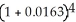 PMT = 4760, i = 0.0652 ÷ 4 = 0.0163, n = 7, c =   = 4 p =   - 1 = 0.0668115 PVg = 4760.00   = 4760.00(5.4497186)= $25 940.66