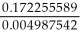 Let the focal date be now; i =   = 0.005; m = 12 For the obligation: 2000.00 + 2500.00(1.005)-36 + 3000.00(1.005)-60 2000.00 + 2500.00(.835644919)+ 3000.00(.741372196) 2000.00 + 2089.11 + 2224.12 = 6313.23 For the payment: (2000 + 2500 + 3000)= 7500 FV = 7500, PV = 6313.23 N =   =   = 34.53717401 months ÷ 12 = 2.878 years = 2 years 320 days The obligation can be discharged 2 years 320 days from now. Programmed solution:      