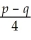 Solve: Q =   for p