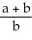 Solve:   =   for b