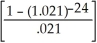a) PVn = 1224.51   = 1224.51(18.7014044) = 22 900.06 Purchase price = 22 900.06+ 22900.00 = $45800.06 b) Interest = 24(1224.51) - 22900.06 = 29388.24 - 22900.06 = $6488.18