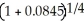 PMT = 3052 .61, i = 0.0845, n = 21 × 4 = 84, c =   p =   - 1 = 0.0204868 PVg = 3052.61   = 3052.61(39.925945) = $121, 178.36