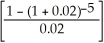 a) PV = 10 000.00; n = 2(4) = 8; i =   = 2% = 0.02; I/Y = 8; P/Y = C/Y=4; 10000 = PMT   10000 = PMT[7.32548144] PMT =   PMT = $1365.10 Programmed solution:   b) Amortization Table (done using Excel):   c) PMT = 1365.10; n = 5(number of payments left); i = 0.02 PV = 1365.10   = $6434.34 Programmed solution:   The difference from the chart is due to rounding.