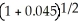FV=$150 000; PMT=150000(0.06)0.5=$4500; n=8(2)=16; P/Y=2; C/Y=1; c=   =0.5; i=   =0.045 p =   - 1 = 0.0222524 PP = 150000(1.0222524)-16 + 4500   = 150000(.7031853) + 4500(13.3385481) = 105477.77 + 60023.46 = $165 501.23