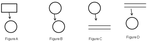 Consider the partial data flow diagrams shown below.Match each one with the item it most likely represents.   1.Access employee records 2.Add comments about vendor 3.Deliver goods and bill client 4.Interview applicant 5.Look up payroll information 6.Post transactions to ledger 7.Reconcile bank statement and record related journal entries 8.Review vendor quality information 9.Take customer order 10.Update employee records