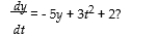 <strong>Which of the following is a particular solution of the differential equation </strong> A)0.6t2 - 0.448 B)0.6t2 + 0.24t - 0.448 C)0.6t2 + 0.448 D)0.6t2 - 0.24t + 0.448 E)0.6t2 + 0.24t + 0.448