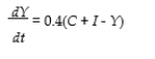 <strong>Consider the two- sector model C = 0.6Y + 400 I = 0.8Y + 500 Given that Y(0)= 100, find the value, correct to the nearest whole number, of Y(2.4).</strong> A)1,000 B)1,200 C)850 D)950 D)none of the above