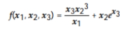 <strong>Evaluate the second- order partial derivative, f23, of the function at the point, (3, 2, 0).</strong> A)1 B)3 C)4 D)2 E)5