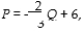 If the line,   is sketched with P on the horizontal axis, and Q on the vertical axis, which of the following gives the gradient, m, and vertical intercept, c?  <div style=padding-top: 35px> 