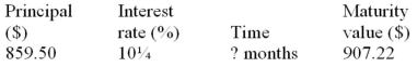 Calculate the missing value:  