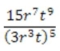 Simplify the following equation