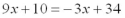 Solve for the unknown variable:  