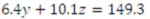 Solve for the following pair of equations to three figure accuracy    