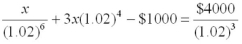 Solve for the unknown variable:  